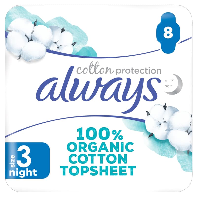 Always Cot Pro Pads Night Wing  8CT