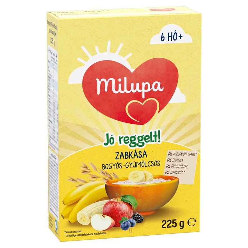 Milupa Jó reggelt! Zabkása Bogyós-Gyümölcsös 6 hó+