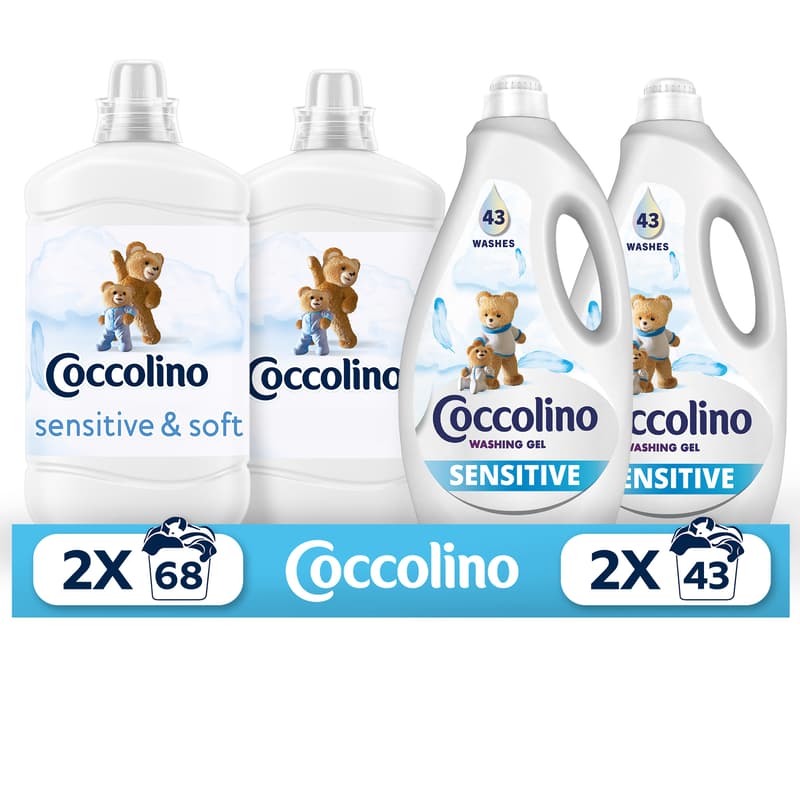 Coccolino Sensitive öblítő és mosószer csomag