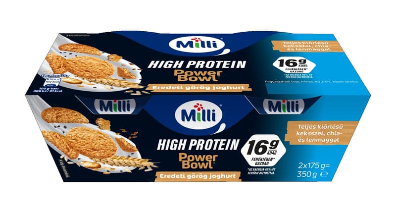 Milli Power Bowl kekszes ízű görög joghurt (2x175g)