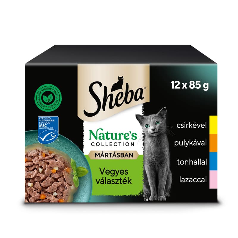 Sheba Nature's collection mixed food in sauce for adult cats (12 packs)
