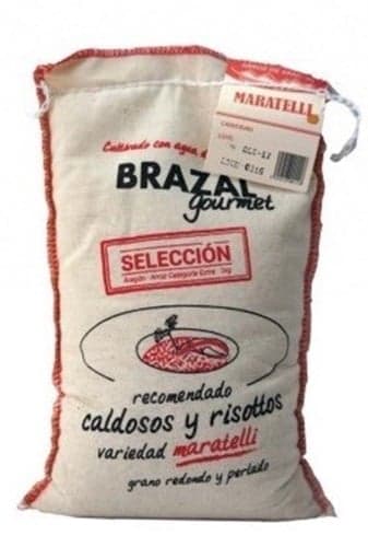 Arroz Brazal Maratelli (kerekszemű) rizs (Brazal Gourmet) textilzsákban