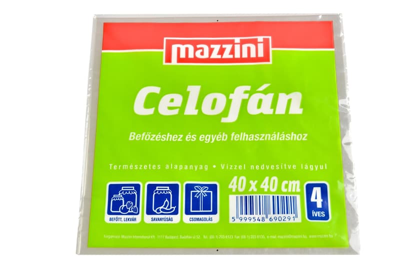 Mazzini Celofán 4 ív 40x40 cm