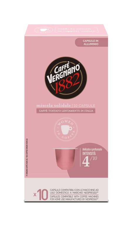 Caffé Vergnano Women in Coffee aluminum coffee capsules 10 pcs