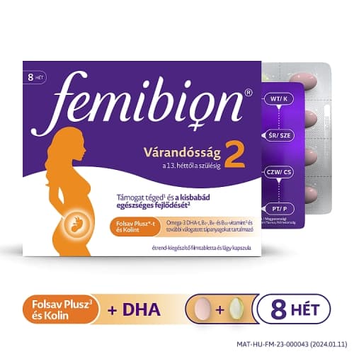 Femibion 2 Várandósság filmtabletta+kapszula (8 heti adag) 56 db+56 db