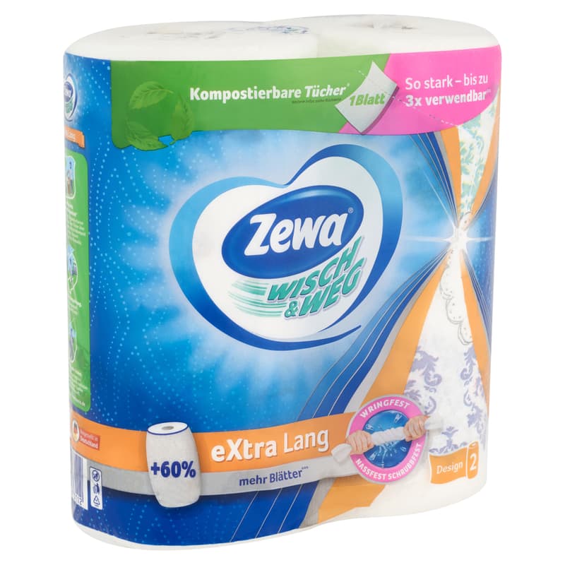 Zewa Wisch&Weg Extra Lang Design 2 rétegű papírtörlő