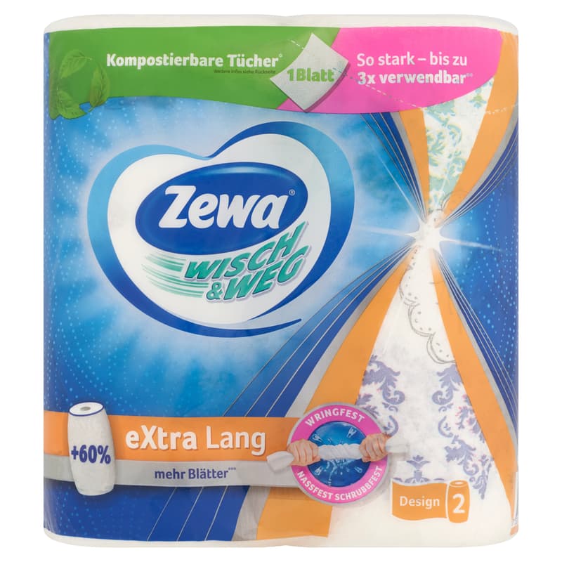 Zewa Wisch&Weg Extra Lang Design 2 rétegű papírtörlő