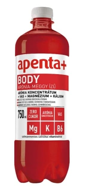 Apenta+ Body aronia-cherry flavored non-carbonated soft drink with sweeteners and vitamins
