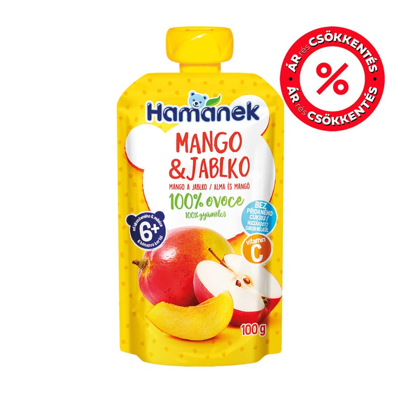 Hamánek desszert alma mangó tasakos 6 hónapos kortól