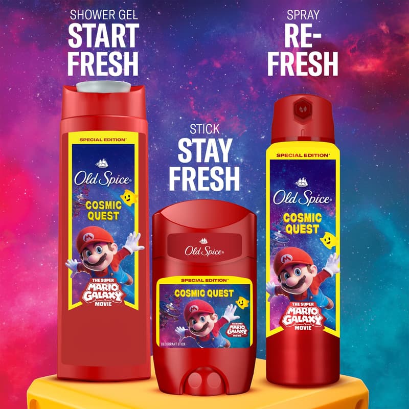 Old Spice Bearglove 3 az 1-ben Tusfürdő és Sampon, Super Mario Edition, 400 ml
