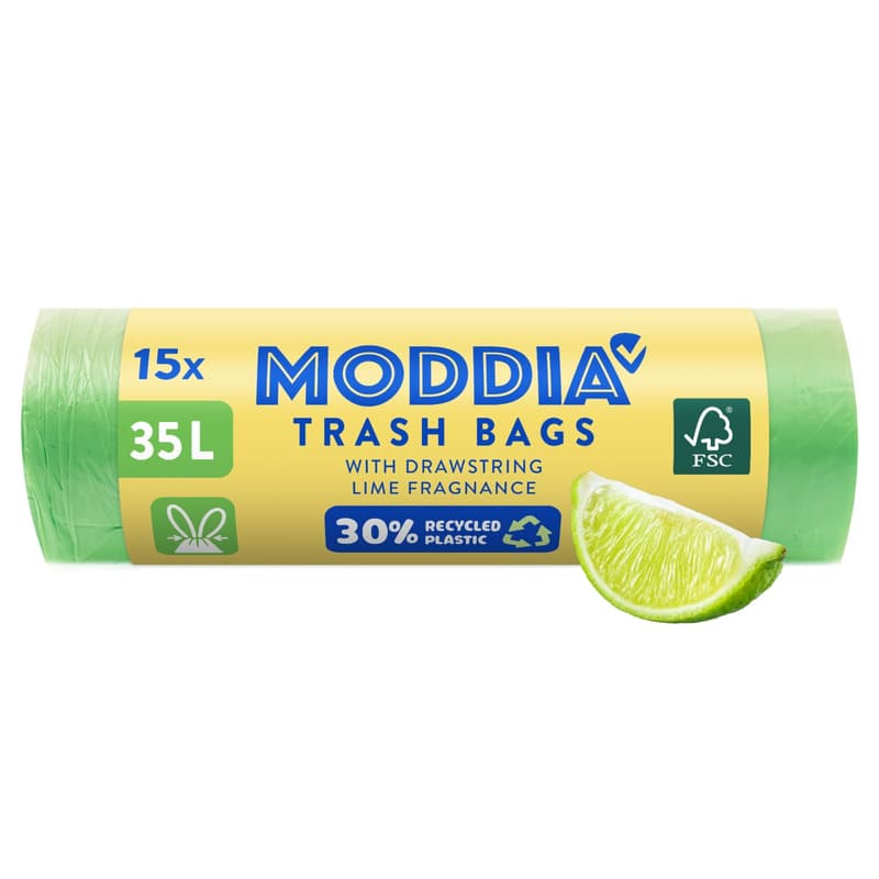 Moddia 35l garbage bags green