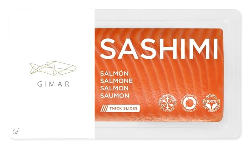 Gimar sashimi nyers lazac szeletek