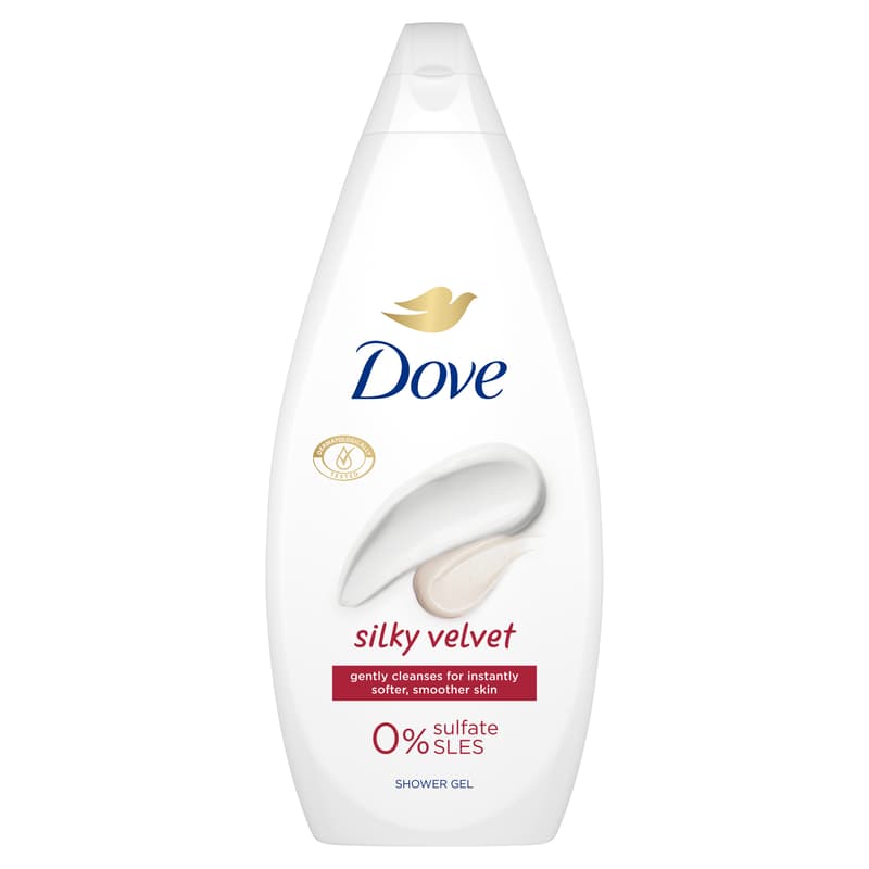 Dove Silky Velvet női krémtusfürdő, 720 ml