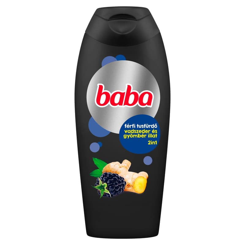 Baba 2in1 Vadszeder és gyömbér illatú férfi tusfürdő, 400 ml