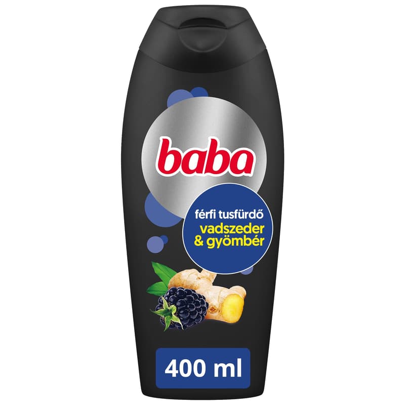 Baba 2in1 Vadszeder és gyömbér illatú férfi tusfürdő, 400 ml