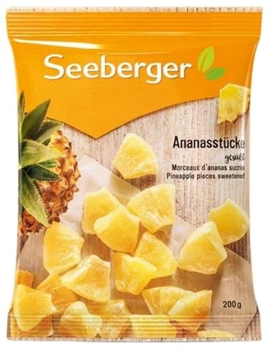 Seeberger Cukrozott, szárított Ananász darabok