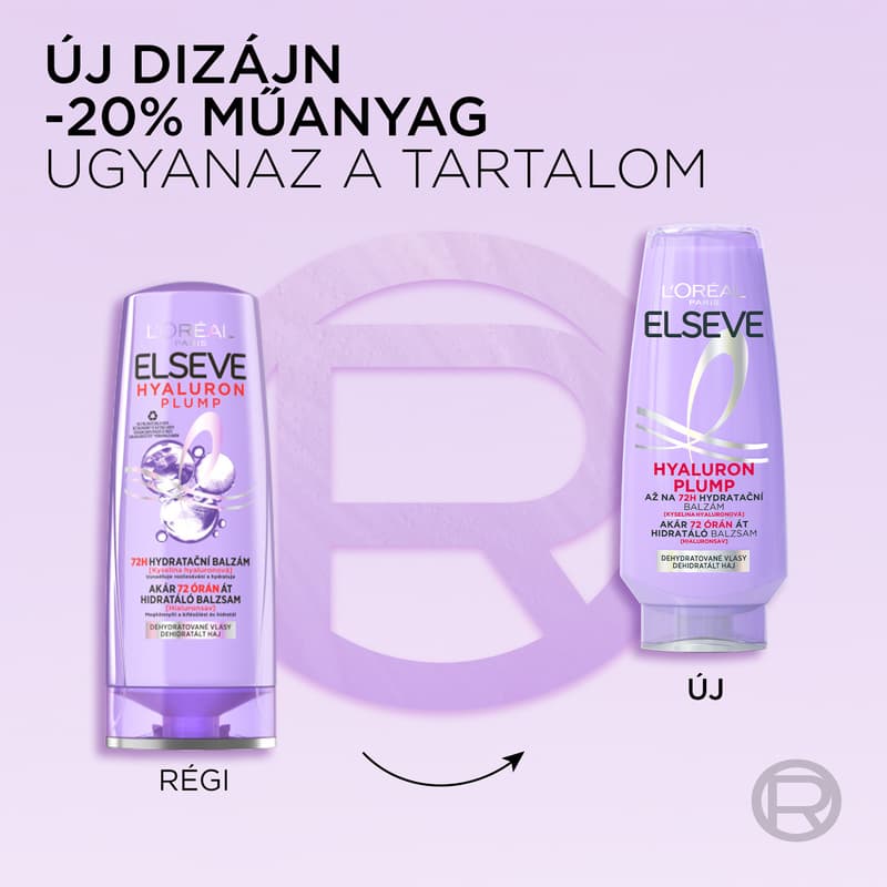 L'Oréal Paris Elseve Hyaluron Plump akár 72 órán át hidratáló balzsam hialuronsavval