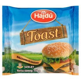 Hajdú Toast lapka sajt, ömlesztett sajtszeletek