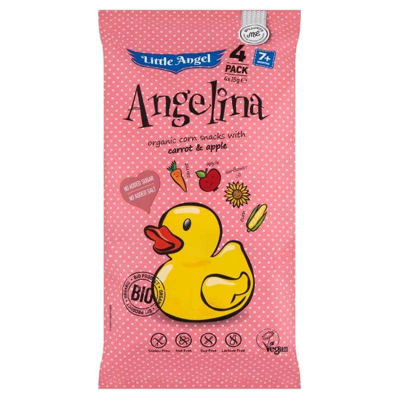 Little Angel Angelina Kukoricás snack, répával és almával BIO 4x15g