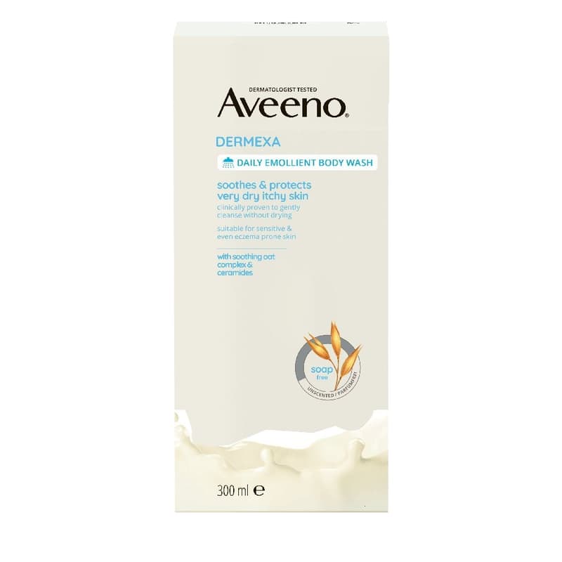 Aveeno Dermexa bőrpuhító illatmentes tusfürdő 300ml