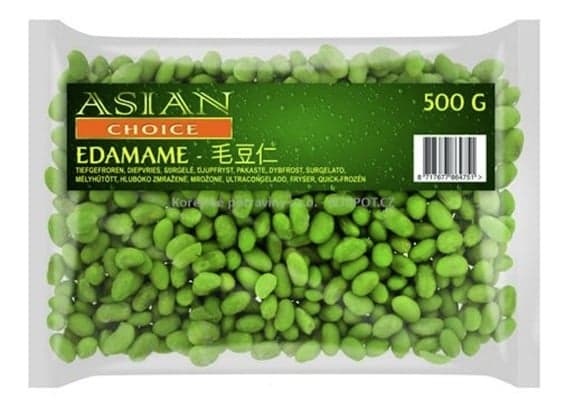 Hámozott szójabab, edamame