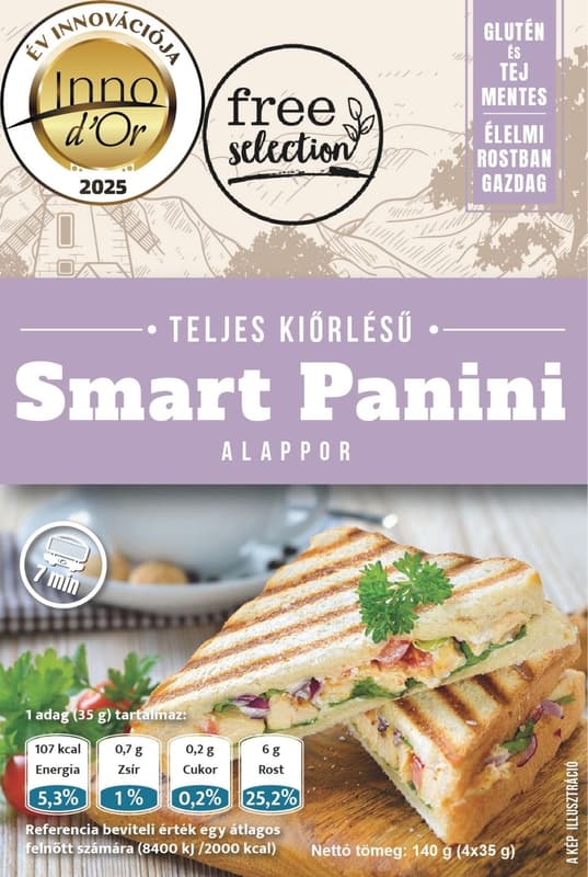 Free Selection Smart Panini teljes kiőrlésű panini alappor
