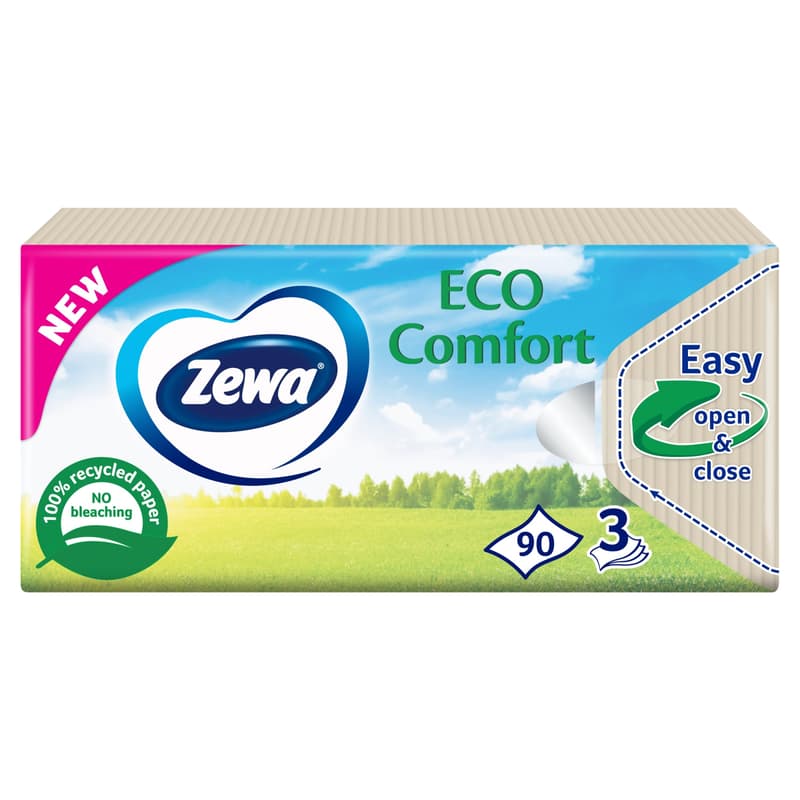 Zewa Deluxe Eco Comfort 3ply hanky 90 pcs