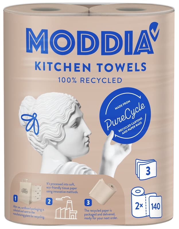 Moddia újrahasznosított konyhai papírtörlő 2 tekercs