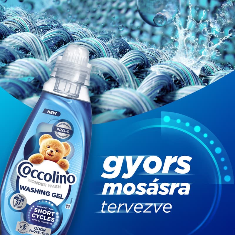 Coccolino, mosógél. Gél, folyékonymosószer, gyorsmosás, kimélő,