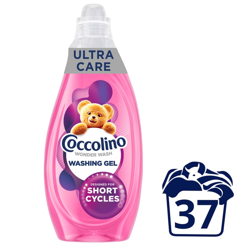 Coccolino Wonder Wash mosószer gyors mosáshoz, Ultra Care, 37 mosás, 1.48 l