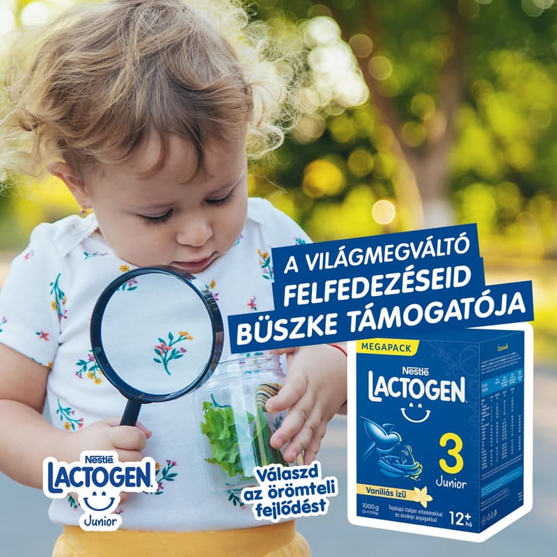 Lactogen 3 Junior Vaníliás ízű Tejalapú italpor vitaminokkal és ásványi anyagokkal 12 hónapos kortól 1000 g