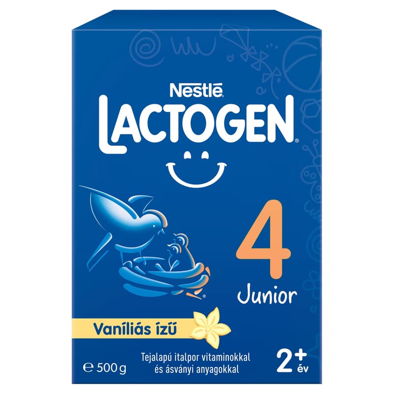 Lactogen 4 Junior Vaníliás ízű Tejalapú italpor vitaminokkal és ásványi anyagokkal 24 hónapos kortól 500 g
