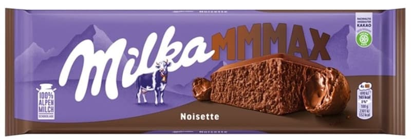 Milka Noisette alpesi tejcsokoládé mogyorómasszával