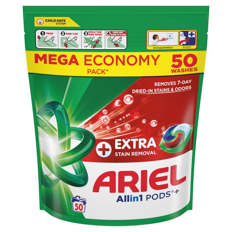 Ariel Liquid Tabs Extra Hygiene 50CT