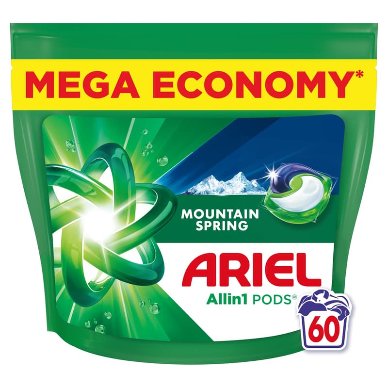 Ariel Liquid Tabs Mountain Spring 60CT