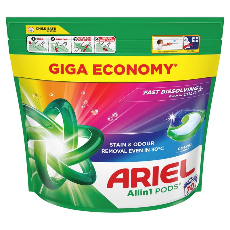 Ariel All-in-1 PODS Mosókapszula Color 70 db