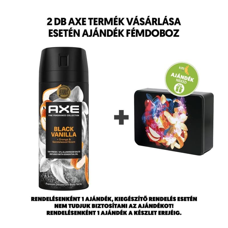 AXE Fine Fragrance Collection Black Vanilla dezodor, 150 ml