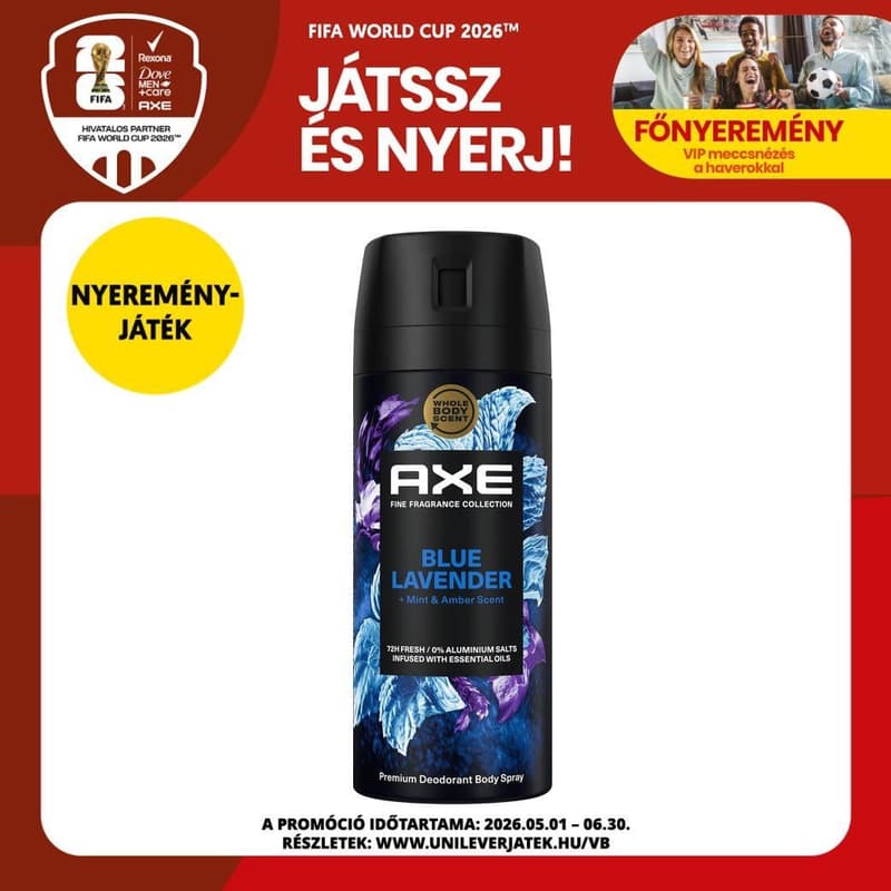 AXE Fine Fragrance Collection Blue Lavender dezodor, 150 ml