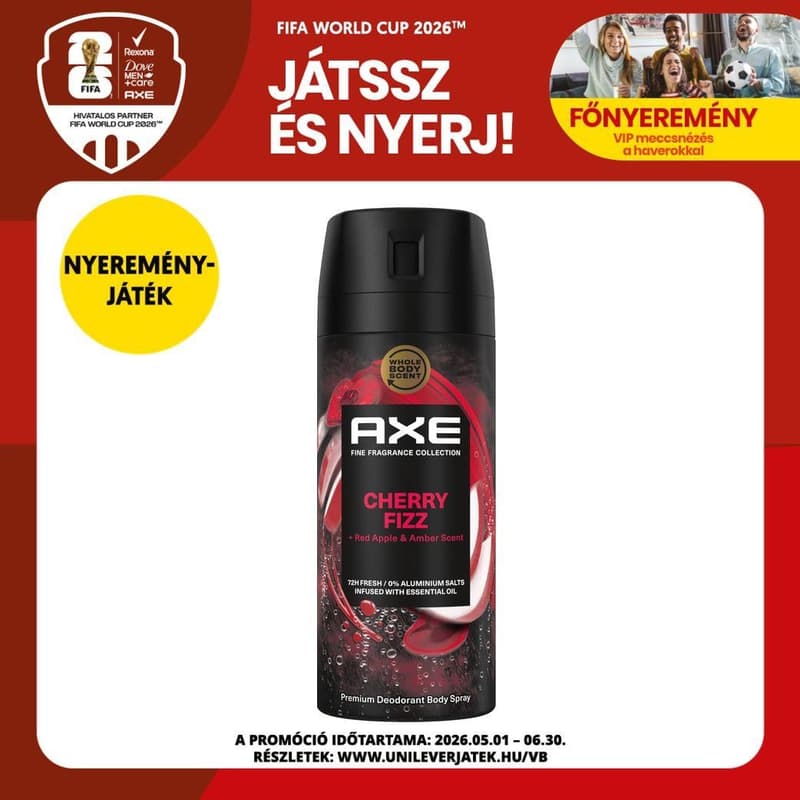 AXE Fine Fragrance Collection Cherry Fizz dezodor, 150 ml