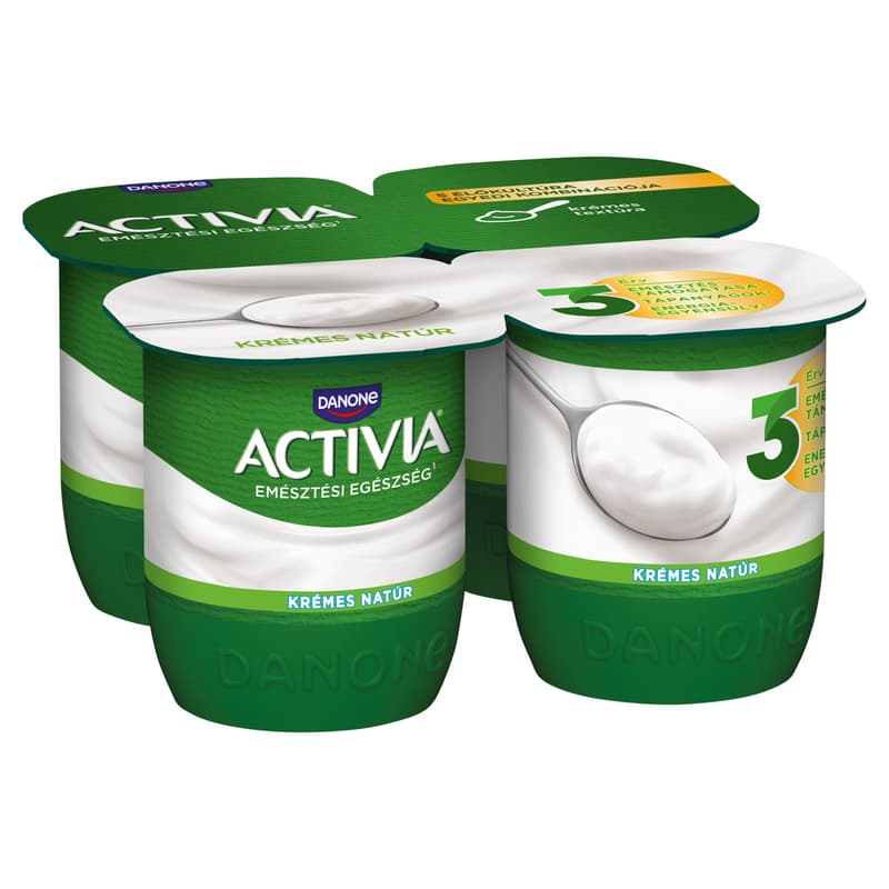 Danone Activia élőflórás, krémes natúr joghurt (4x125g)