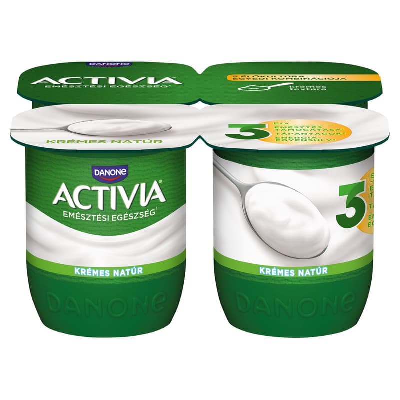 Danone Activia élőflórás, krémes natúr joghurt (4x125g)