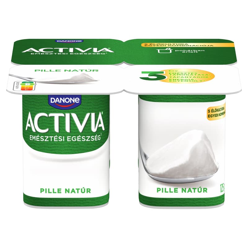 Danone Activia élőflórás, pille natúr joghurt (4x125g)