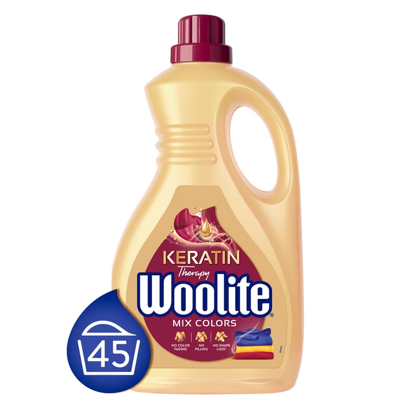 Woolite Keratin Therapy Color Washing Detergent, 2,7 l (45 washloads)