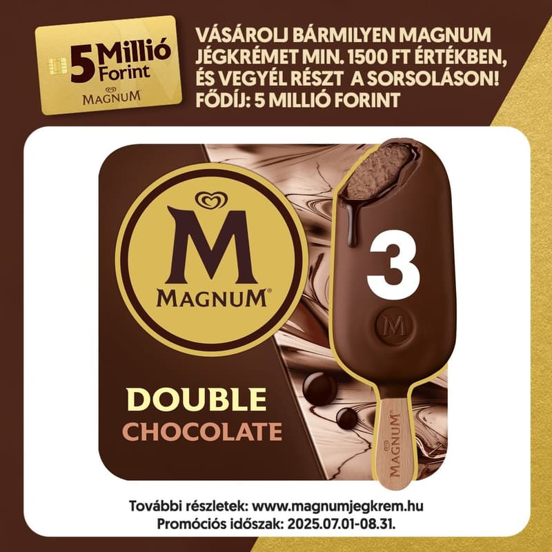 MAGNUM Ice Cream Stick Double Chocolate 3x85ml