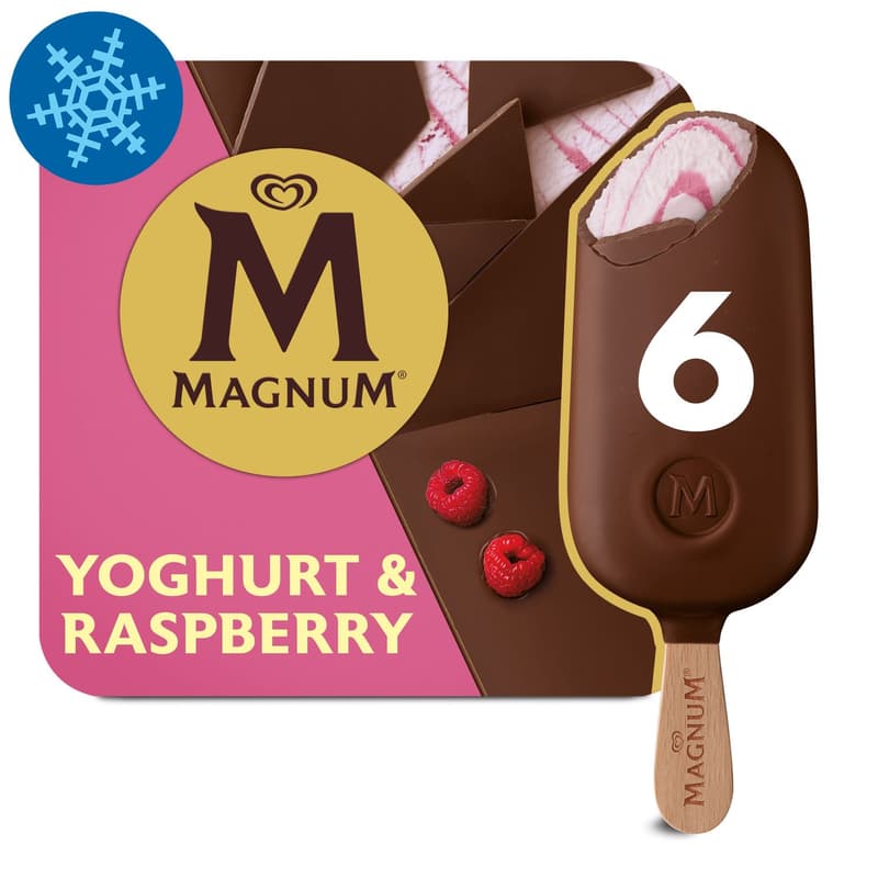 MAGNUM Multipack Ice Cream Yogurt-Raspberry 6x100ml