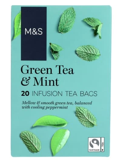 Marks & Spencer Zöld teafilter borsmentával és fodormentával