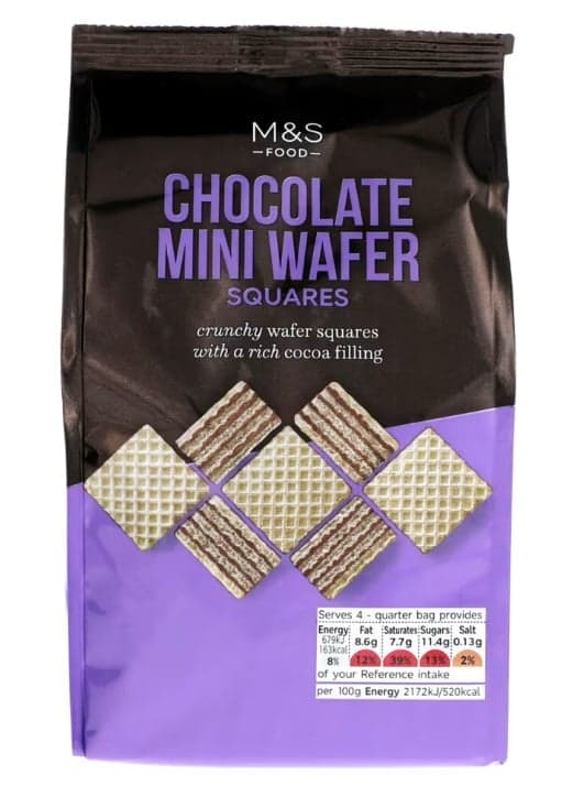 Marks & Spencer Food Chocolate Mini Wafer Squares 125g