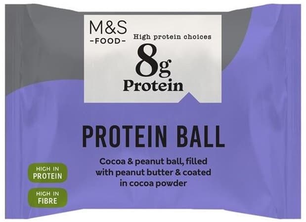 Marks & Spencer Datolya paszta és mogyoróvaj golyó szója fehérjével, mogyoróval és kakaóporral