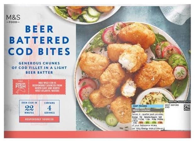 Marks & Spencer Tőkehal filé darabok sörtésztában