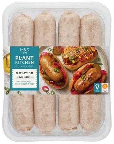 Marks & Spencer Food Plant Kitchen 8 Vegan Bangers 400g